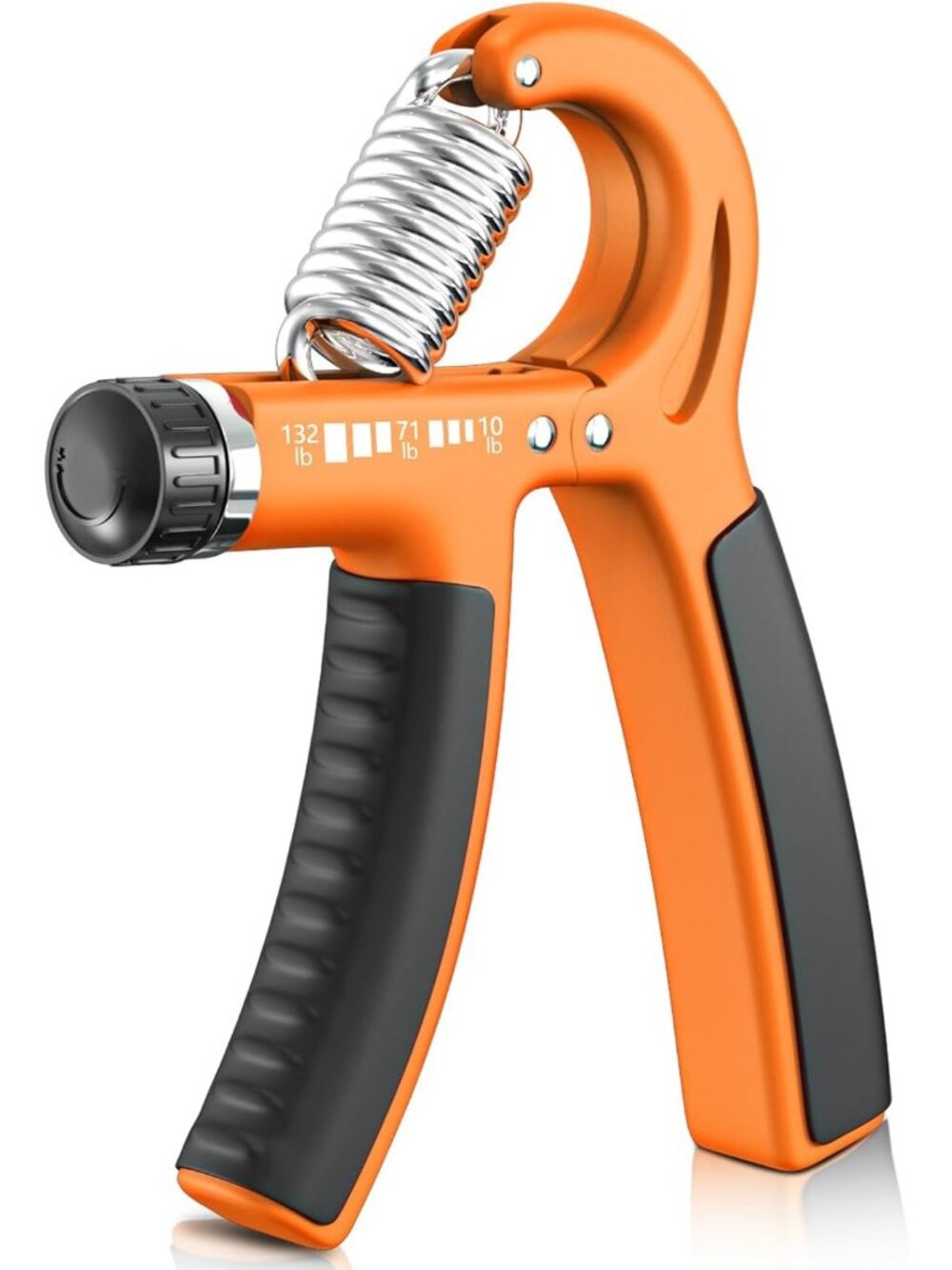 Adjustable Orange Hand Grip Strengthener 10-132 lbs Forearm Exerciser